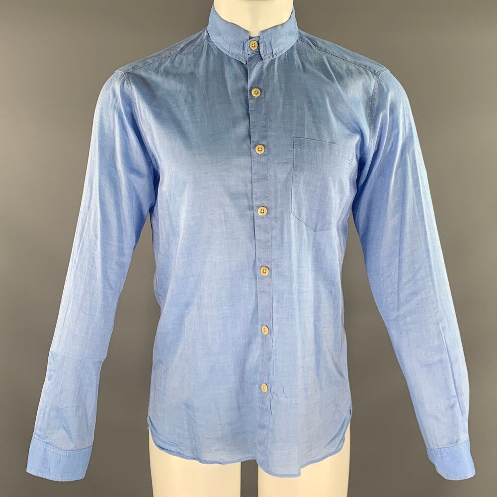 FREEMANS SPORTING CLUB Size M Blue Heather Cotton Long Sleeve Shirt